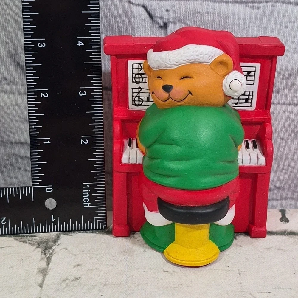 Vintage Avon Play It Again Mr Keys Musical Bear Piano Christmas Tested Works
